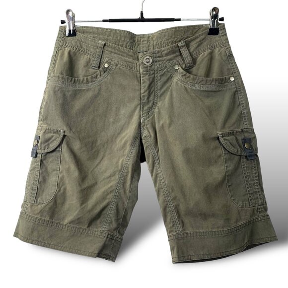 Kuhl Pants - KUHL Splash Cargo Shorts 11" Women's Size 2 Olive Green Outdoor Hiking Wear EUC